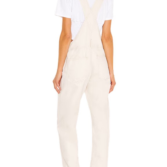 Free People We The Free Denim Overalls in Parchment NWOT XS - Picture 3 of 5